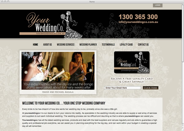 Your Wedding Co. website